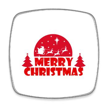 Frohe Weihnachten - Viereckiger Kühlschrankmagnet - Weiß - Vorne