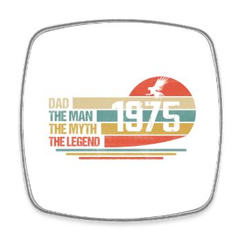 Bester Vater der Welt seit 1975 Vatertag - Viereckiger Kühlschrankmagnet - Weiß - Vorne