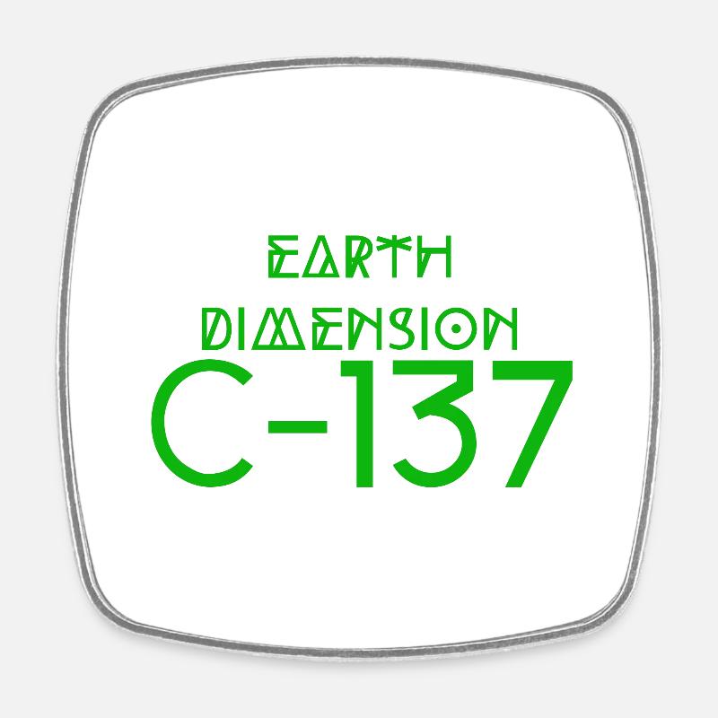 C-137 - Square fridge magnet - white