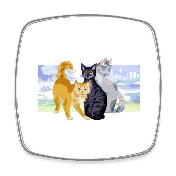 Rootspring Shadowsight Bristlefrost Cats Beautiful - Square fridge magnet - white - Front