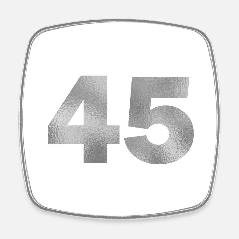 Birthday 45 years - Square fridge magnet - white