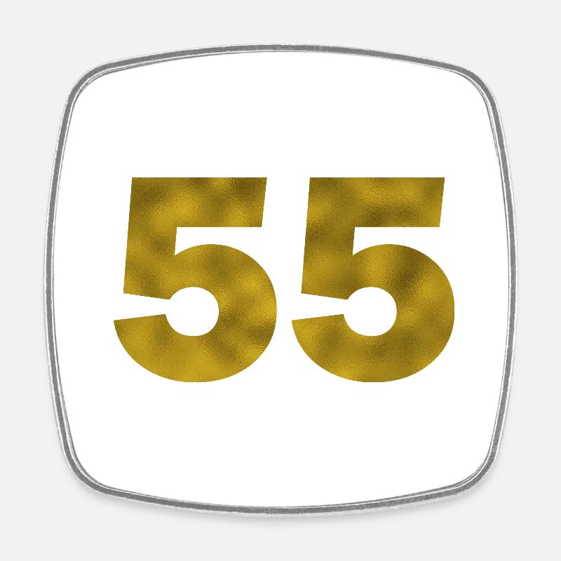 Birthday 55 years - Square fridge magnet - white