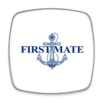 Anker, Captain, First Mate, Segeln, passendes Paar - Viereckiger Kühlschrankmagnet - Weiß - Vorne