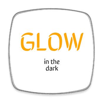 Glowy - Square fridge magnet - white - Front