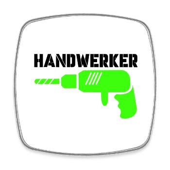 handwerker - Viereckiger Kühlschrankmagnet - Weiß - Vorne