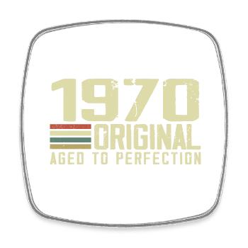 Né en 1970 - Vintage 1970 - 54e Anniversaire Rétro - Magnet carré - blanc - Devant