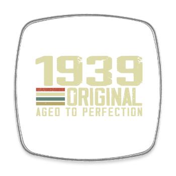 Born in 1939 - Vintage 1939 - 85th Anniversary Retro - Square fridge magnet - white - Front