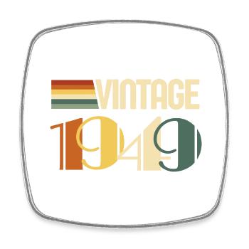 Jahrgang 1949 - 1949 Geburtstagsgeschenk - Viereckiger Kühlschrankmagnet - Weiß - Vorne