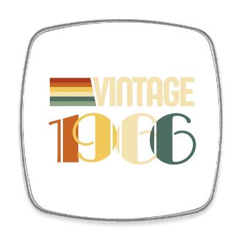 Jahrgang 1966 - 1966 Geburtstagsgeschenk - Viereckiger Kühlschrankmagnet - Weiß - Vorne