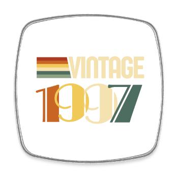 Jahrgang 1997 - 1997 Jubiläumsgeschenk - Viereckiger Kühlschrankmagnet - Weiß - Vorne