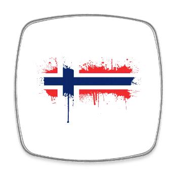 Norway Norway Flag Scandinavia Norden Tor Viking - Square fridge magnet - white - Front
