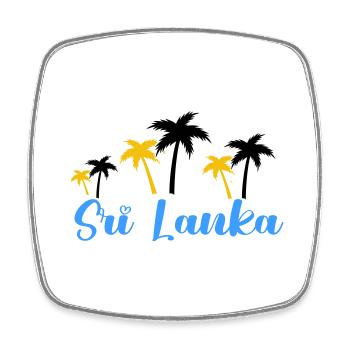 Sri Lanka 1 - Square fridge magnet - white - Front
