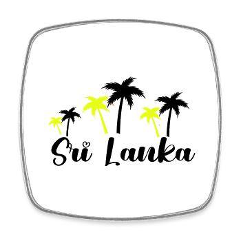 Sri Lanka 1 - Square fridge magnet - white - Front