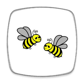 Bee Cool 2 - Square fridge magnet - white - Front