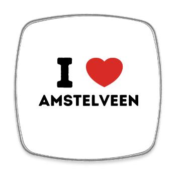 J’aime Amstelveen Pays-Bas - Magnet carré - blanc - Devant