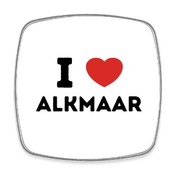 I Love Alkmaar Netherlands - Square fridge magnet - white - Front