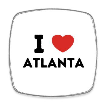 I Love Atlanta United States - Square fridge magnet - white - Front