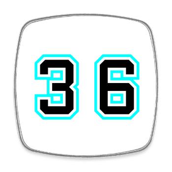 36 Number Symbol - Square fridge magnet - white - Front