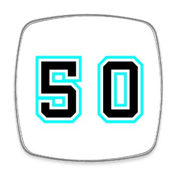 50 number symbol - Square fridge magnet - white - Front