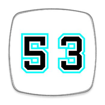 53 Number Symbol - Square fridge magnet - white - Front