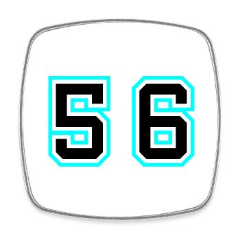 56 Symbole numérique - Magnet carré - blanc - Devant