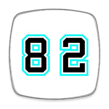 82 Symbole numérique - Magnet carré - blanc - Devant