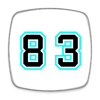 83 Symbole numérique - Magnet carré - blanc - Devant
