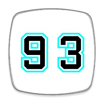93 Number Symbol - Square fridge magnet - white - Front