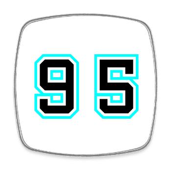 95 Number Symbol - Square fridge magnet - white - Front