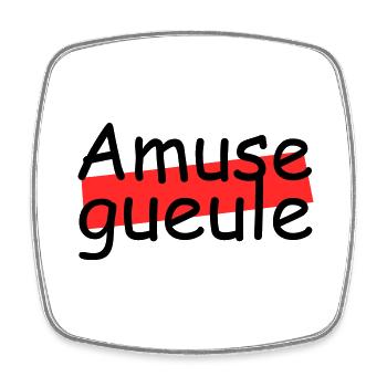 Amuse gueule - Square fridge magnet - white - Front