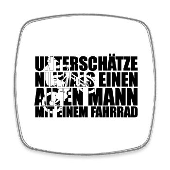 Funny Bicycle Saying - Square fridge magnet - white - Front