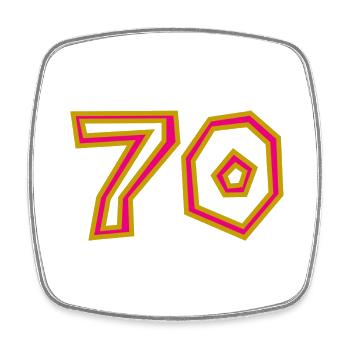 70. 70 YEARS. 70TH ANNIVERSARY. 70TH ANNIVERSARY. - Square fridge magnet - white - Front