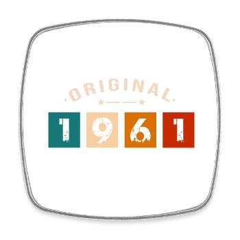 Original 1961 Vintage - Présent D’anniversaire 196 - Magnet carré - blanc - Devant