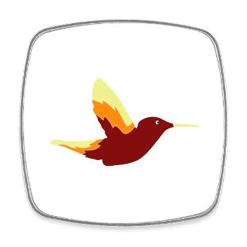 Colibri Oiseau - Magnet carré - blanc - Devant