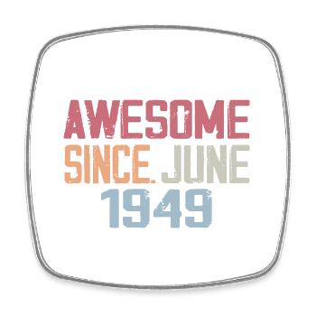 Juin 1949 Juin Cadeau Anniversaire June 1949 Rétro - Magnet carré - blanc - Devant