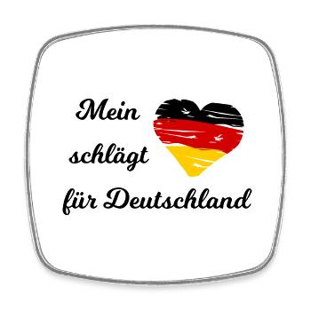 The love of Germany - Square fridge magnet - white - Front
