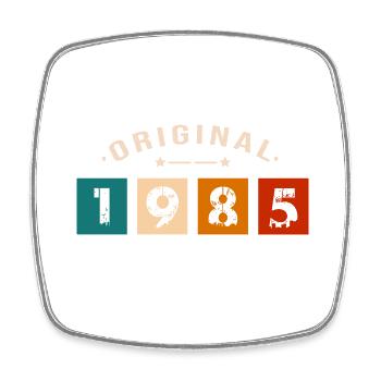 Original 1985 Vintage - Présent D’anniversaire 198 - Magnet carré - blanc - Devant