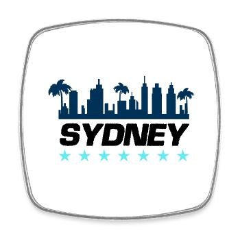 sydney stadt - Viereckiger Kühlschrankmagnet - Weiß - Vorne