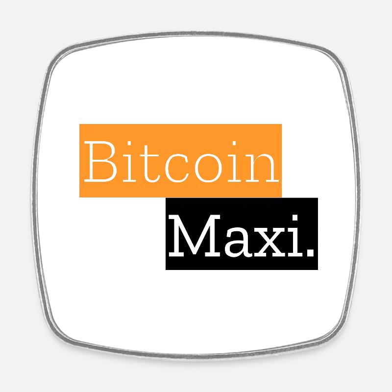 Bitcoin Maxi. - Viereckiger Kühlschrankmagnet - Weiß