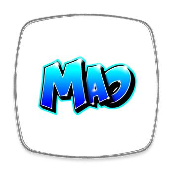 Graffiti Name MAO print Teeshirt Caps - Magnet carré - blanc - Devant