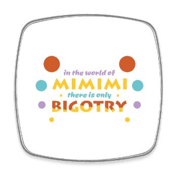 Politisch - Reim, Spruch - In the world of Mimimi - Viereckiger Kühlschrankmagnet - Weiß - Vorne