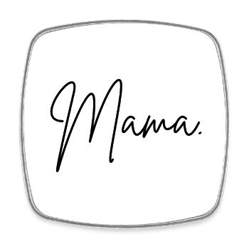 Mama - Viereckiger Kühlschrankmagnet - Weiß - Vorne