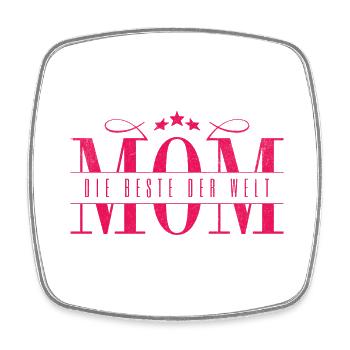 Mom the best in the world mom gift Mother's Day - Square fridge magnet - white - Front