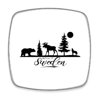 Schweden Schweden Viking Norden Skandinavien Mittsommer - Viereckiger Kühlschrankmagnet - Weiß - Vorne