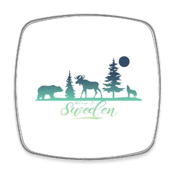 Schweden Schweden Viking Norden Skandinavien Mittsommer - Viereckiger Kühlschrankmagnet - Weiß - Vorne