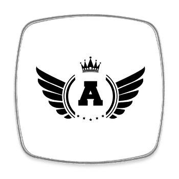 coat of arms A - Square fridge magnet - white - Front