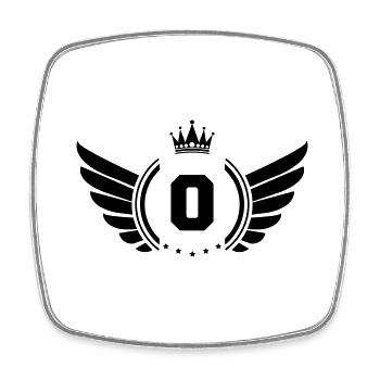 wappen O - Viereckiger Kühlschrankmagnet - Weiß - Vorne