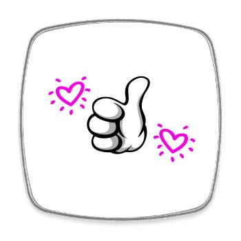 VOTED best mom - Square fridge magnet - white - Front