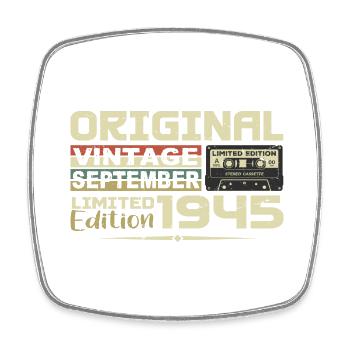 1945 - Die Legenden werden im September 1945 geboren - Viereckiger Kühlschrankmagnet - Weiß - Vorne