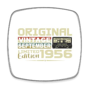 1956 – Legends Were Born im September 1956 - Viereckiger Kühlschrankmagnet - Weiß - Vorne